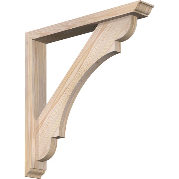 Ekena Millwork Olympic Traditional Smooth Bracket w/ Offset Brace, Douglas Fir, 3 1/2"W x 24"D x 24"H BKT0402X24X24OLY01SDF - main